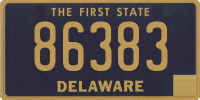 DE license plate 86383