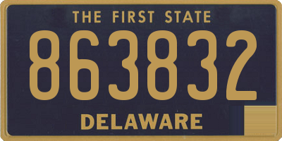 DE license plate 863832