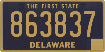 DE license plate 863837
