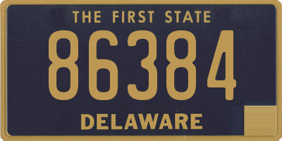 DE license plate 86384