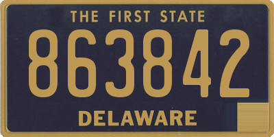 DE license plate 863842