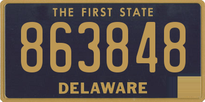 DE license plate 863848