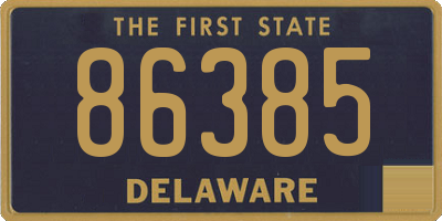 DE license plate 86385