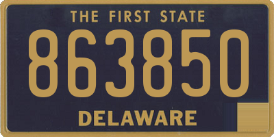 DE license plate 863850