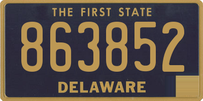 DE license plate 863852