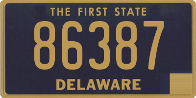 DE license plate 86387