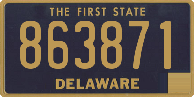 DE license plate 863871