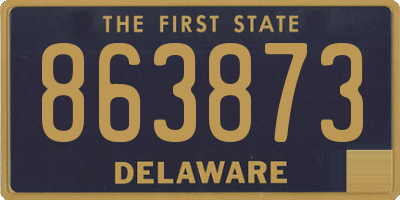 DE license plate 863873