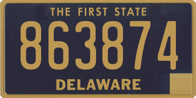 DE license plate 863874
