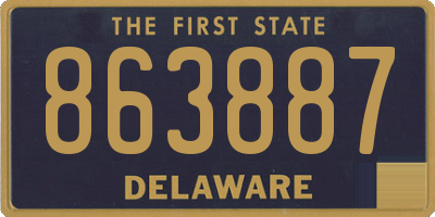 DE license plate 863887