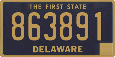 DE license plate 863891