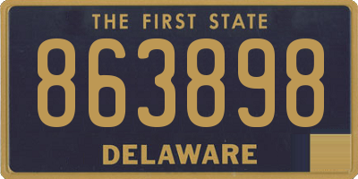 DE license plate 863898
