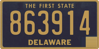 DE license plate 863914