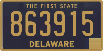 DE license plate 863915