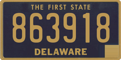 DE license plate 863918