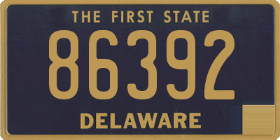 DE license plate 86392