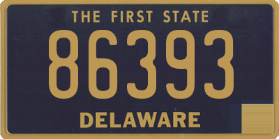 DE license plate 86393