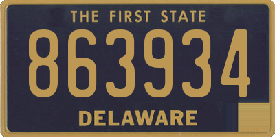 DE license plate 863934
