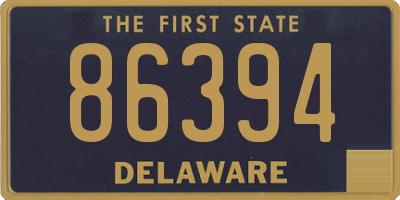 DE license plate 86394