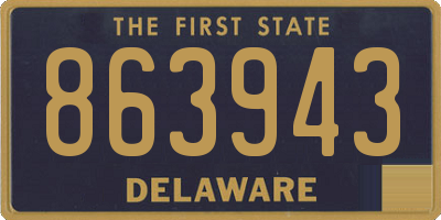 DE license plate 863943