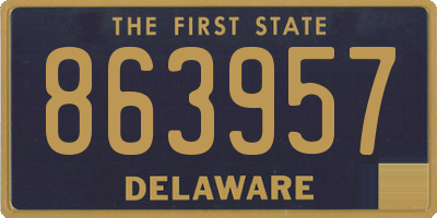 DE license plate 863957