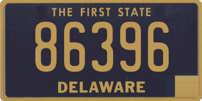 DE license plate 86396