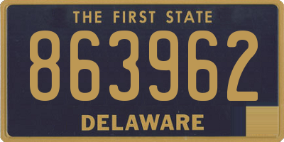 DE license plate 863962