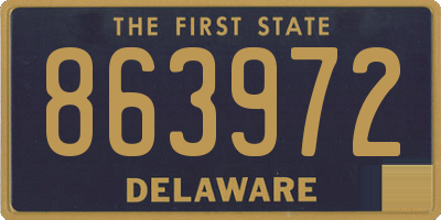 DE license plate 863972