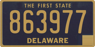 DE license plate 863977