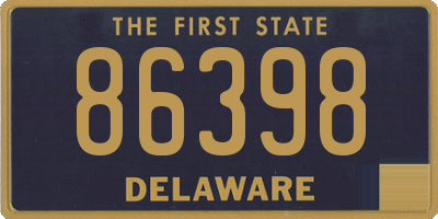 DE license plate 86398