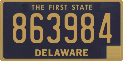 DE license plate 863984