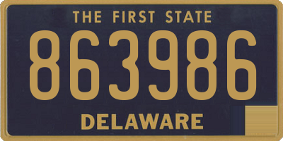DE license plate 863986