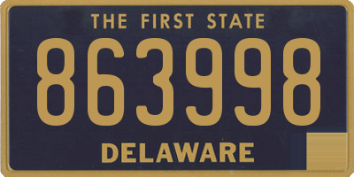 DE license plate 863998