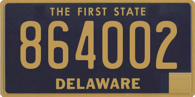 DE license plate 864002