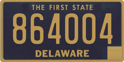 DE license plate 864004