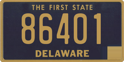 DE license plate 86401