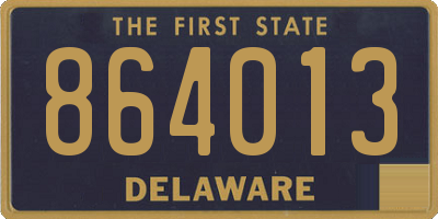 DE license plate 864013