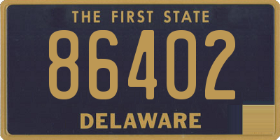 DE license plate 86402