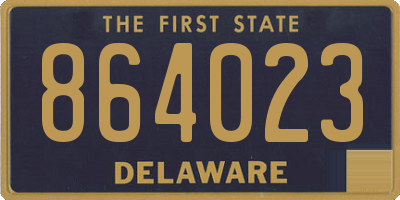 DE license plate 864023