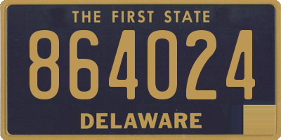 DE license plate 864024