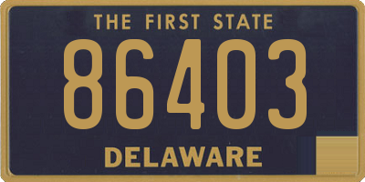 DE license plate 86403