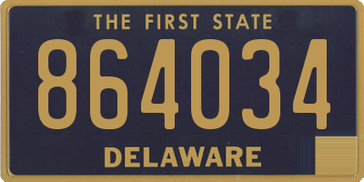 DE license plate 864034