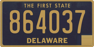 DE license plate 864037