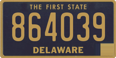 DE license plate 864039