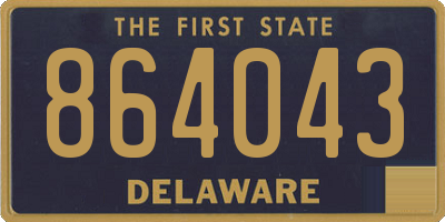 DE license plate 864043