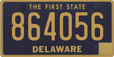 DE license plate 864056