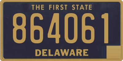 DE license plate 864061