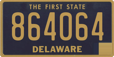 DE license plate 864064