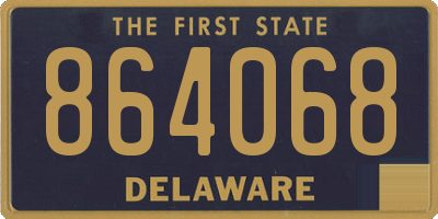 DE license plate 864068