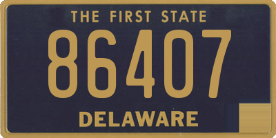 DE license plate 86407